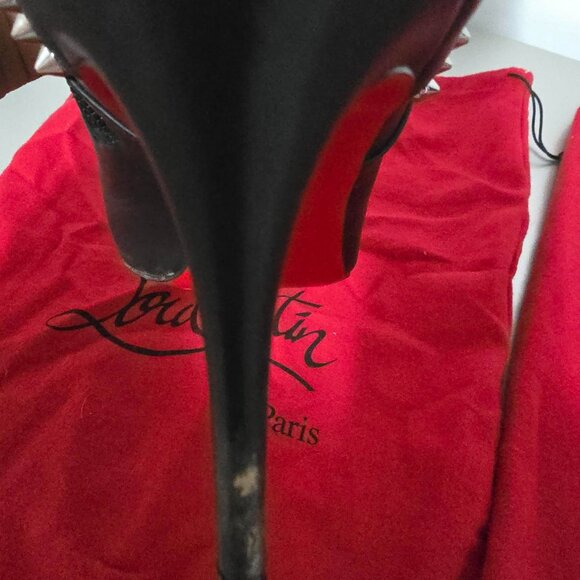Christian Louboutin Hongroise Heeled Boots Studded Leather 85 - Picture 6 of 8